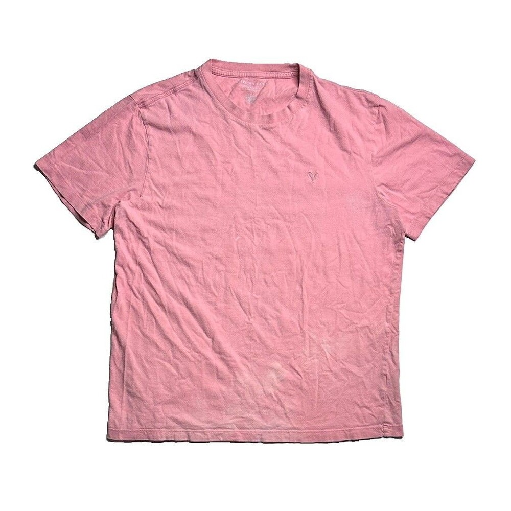 American Eagle Men’s Super Soft T-Shirt Pink Standard Fit Size Medium